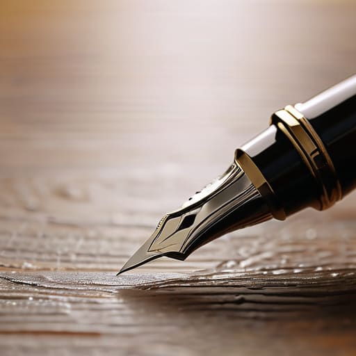 Feeling the weight of a fountain pen.